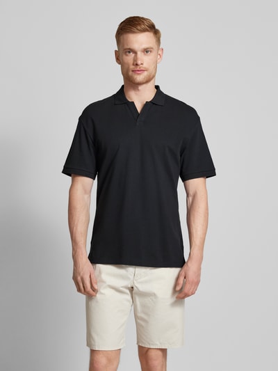 Jack & Jones Premium Poloshirt met geribde mouwboorden, model 'BLADON' Marineblauw - 4