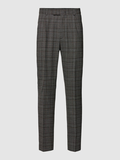 JOOP! Collection Spodnie do garnituru z mieszanki wełny ze wzorem w kratę glencheck model ‘Bird’ Średnioszary 2