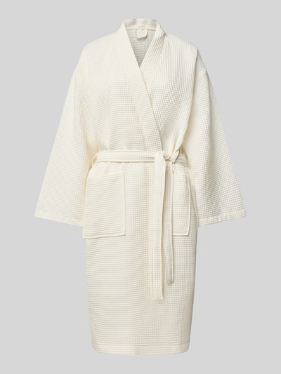 Christian Berg Woman Bademantel aus reiner Baumwolle Offwhite 1