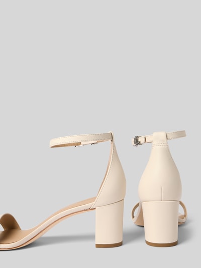Lauren Ralph Lauren Sandaletten aus Leder mit Blockabsatz Modell 'LOGAN' Weiss 2