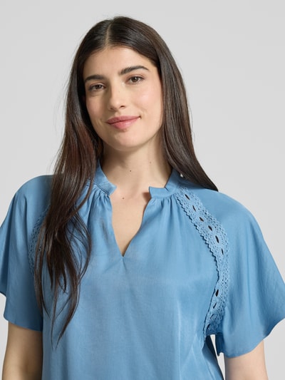 B.Young Regular fit blouse met kant, model 'HACCA' Blauw - 3