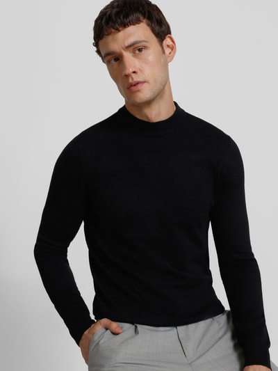 Antony Morato Sweter z dzianiny z prążkowanymi wykończeniami Czarny 3