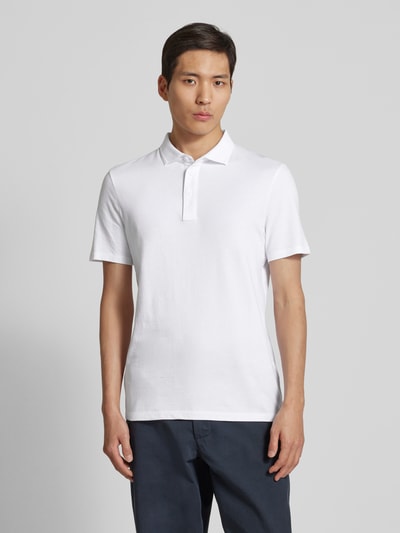 Strellson Poloshirt mit Strukturmuster Modell 'Fisher' Weiss 4