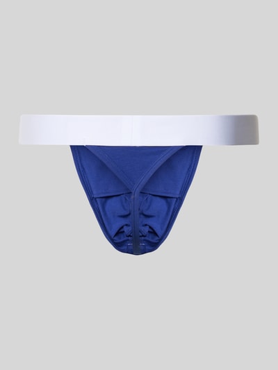 Produktfoto, String mit elastischem Bund von WOH, Mix van katoen en elastaan, nauwsluitend, elastische band, labeldetails, blauw-wit