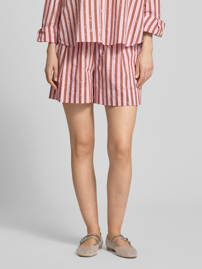 Essentiel Antwerp relaxed fit short van katoenmix model 'JEEUW' Rosé - 4