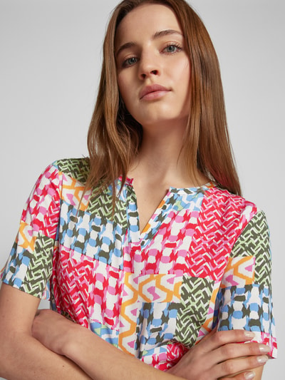 Montego Blouse met motiefmix Rood - 3