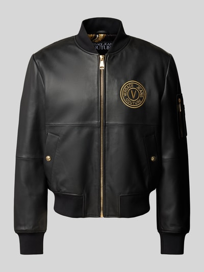 Versace Jeans Couture Bomberka z imitacji skóry Czarny 2