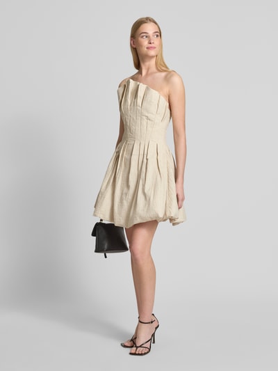 Copenhagen Muse Minikleid aus Leinen-Baumwoll-Mix Modell 'BRINDA' Offwhite 1