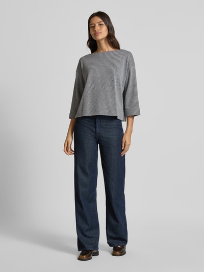 OPUS Sweatshirt met 3/4-mouwen, model 'TADITA' Lichtgrijs - 1