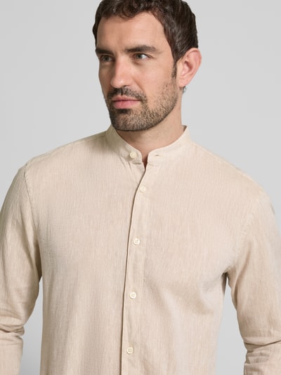 Strellson Vrijetijdsoverhemd met opstaande kraag, model 'Cornel' Beige - 3