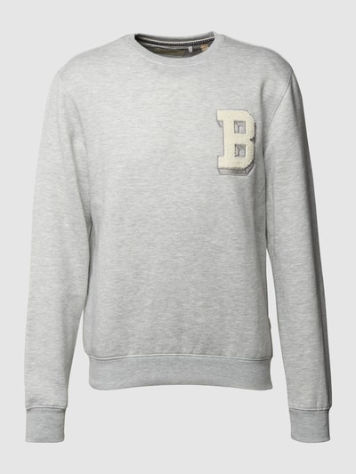 Blend Sweatshirt mit Label-Stitching Hellgrau Melange 1