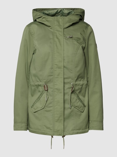 Only Parka met labeldetail, model 'LORCA' Zachtgroen - 2