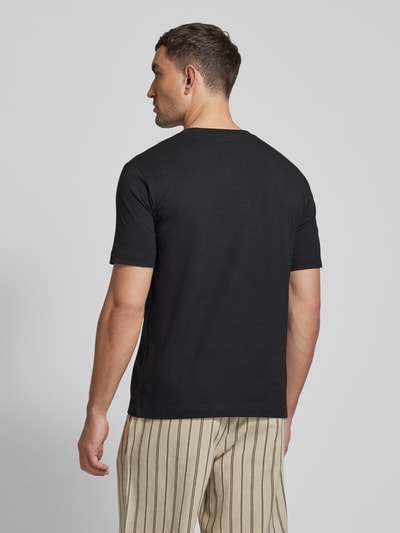 Marc O'Polo T-shirt met labelprint Zwart - 5