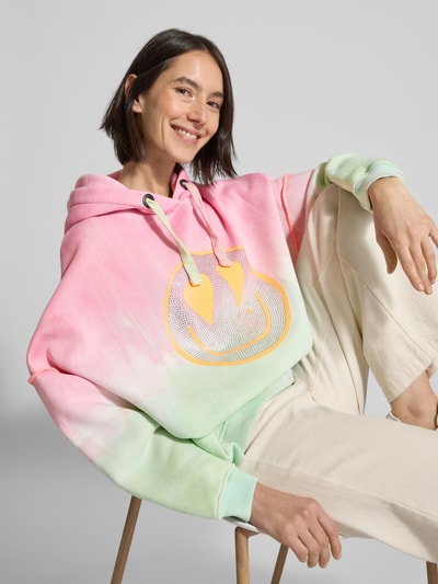 miss goodlife Oversized Hoodie mit Strasssteinbesatz Hellrosa 3