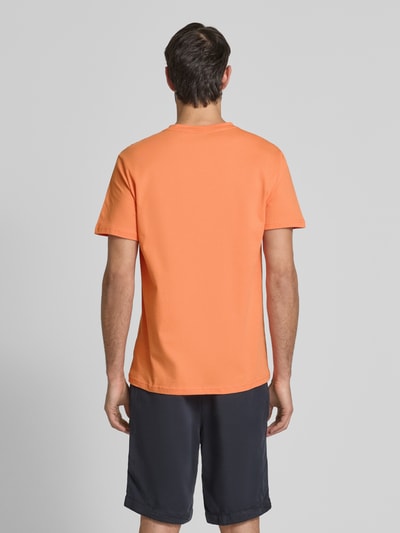 BOSS T-shirt met labelprint Oranje - 5