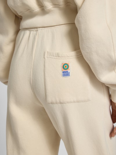 American Vintage Sweatpants met elastische band, model 'FIKY' Offwhite - 3