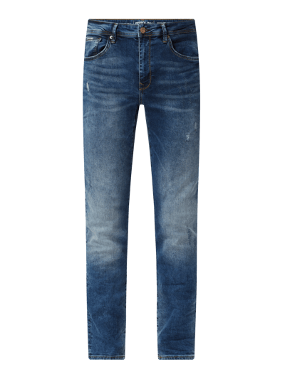 Petrol Slim fit jeans met stretch, model 'Seaham' Jeansblauw - 2