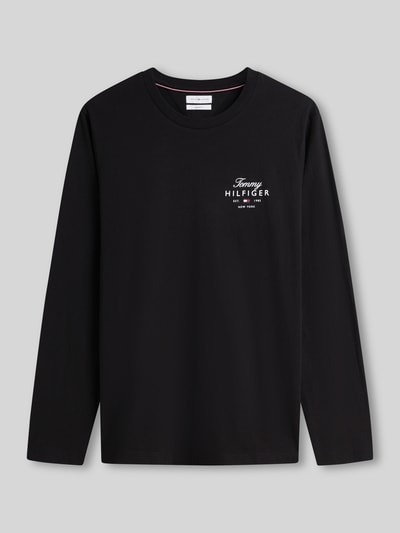Tommy Hilfiger Bluzka z długim rękawem o kroju regular fit z czystej bawełny Czarny 2