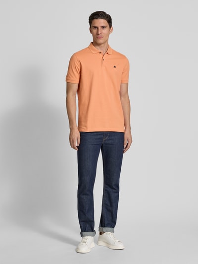 Lerros Poloshirt mit Label-Stitching Orange 1
