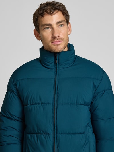 Tom Tailor Denim Regular fit gewatteerd jack met opstaande kraag Donkergroen - 3