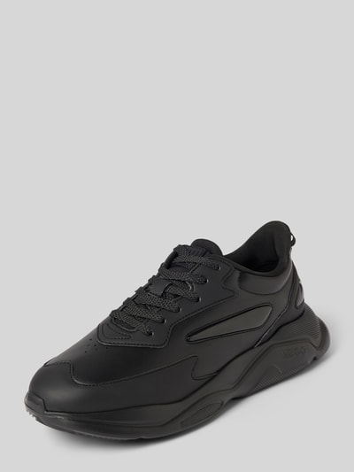 HUGO Sneakers met labeldetail, model 'Leon' Zwart - 1