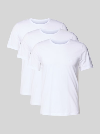 Produktfoto, Regular Fit T-Shirt aus reiner Baumwolle im 3er-Pack Modell 'CLASSIC' von BOSS in Optik: Unifarben, Label-Schriftzug, Jersey-Material, Rundhals, Kurzarm, Multipack:3er-Pack