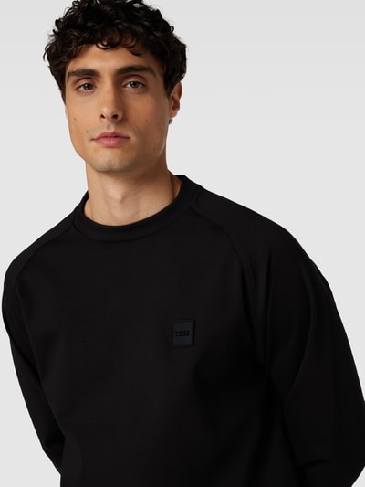 BOSS Sweatshirt mit Label-Badge Modell 'Stadler 82' Black 3