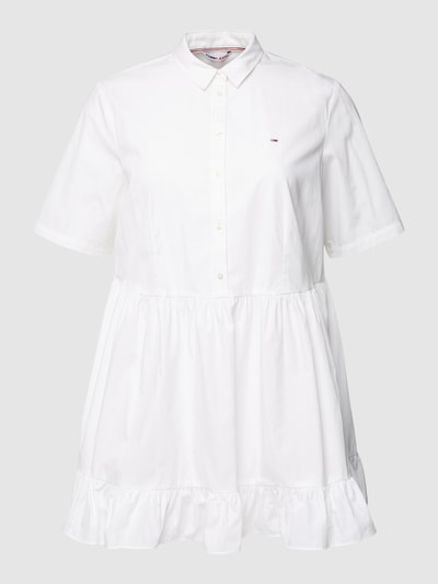 Tommy Jeans Curve Sukienka koszulowa PLUS SIZE z kołnierzykiem model ‘POPLIN’ Biały 2