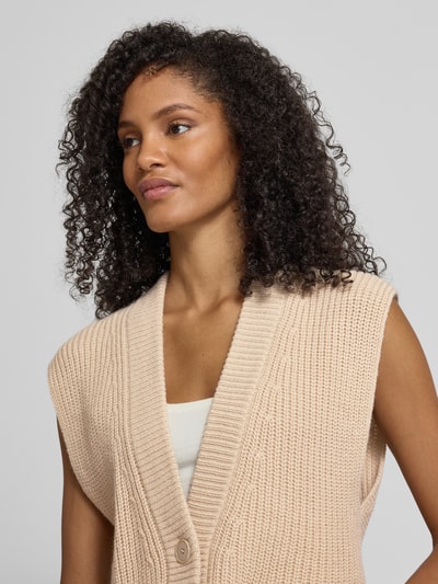 Drykorn Mouwloos vest met wol, model 'PIGES' Zand gemêleerd - 3