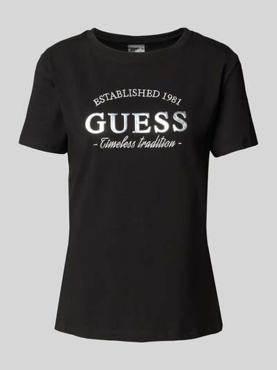 Guess Activewear T-shirt met labeldetail, model 'NINA' Zwart - 2