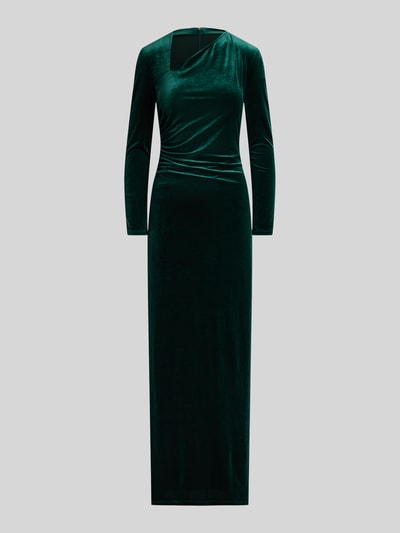 Lauren Ralph Lauren sukienka wieczorowa o kroju slim fit z asymetrycznym dekolt: Ciemnozielony 2