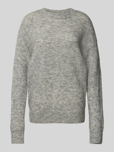 MSCH Copenhagen Strickpullover mit gerippten Abschlüssen Modell 'Festina' Mittelgrau Melange 3