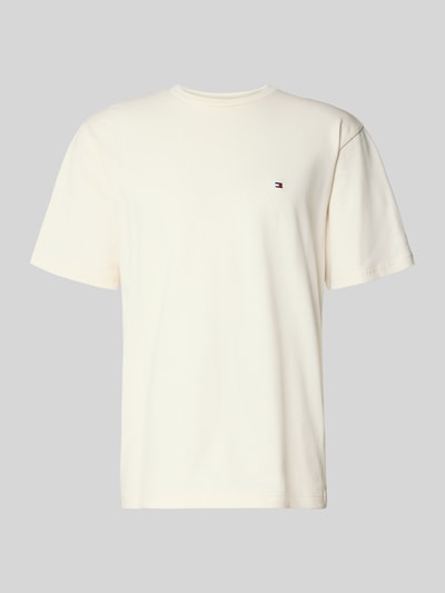 Produktfoto, Relaxed Fit T-Shirt aus reiner Baumwolle von Tommy Hilfiger in Unifarbe, mit Rundhalsausschnitt und Logo-Stitching, kurzarm.