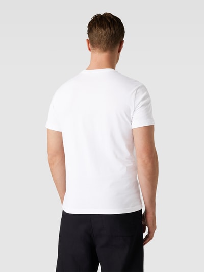 Lacoste T-shirt z okrągłym dekoltem i wyhaftowanym logo Biały 5