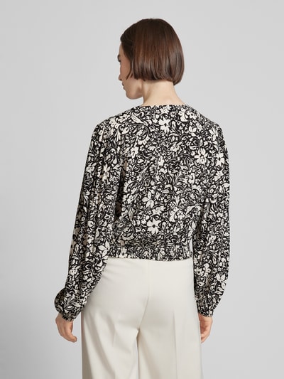 Jake*s Collection Korte blouse in wikkellook Zwart - 5