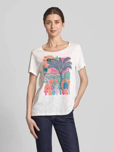 Milano Italy T-Shirt mit Motiv-Print Offwhite 4