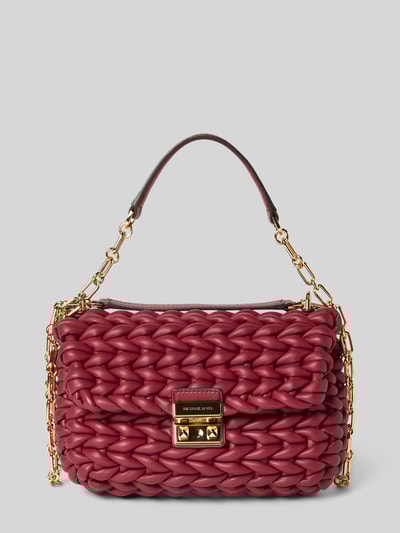 MICHAEL Michael Kors Shoulder Bag in Flecht-Optik Modell 'Tribeca' Bordeaux 2