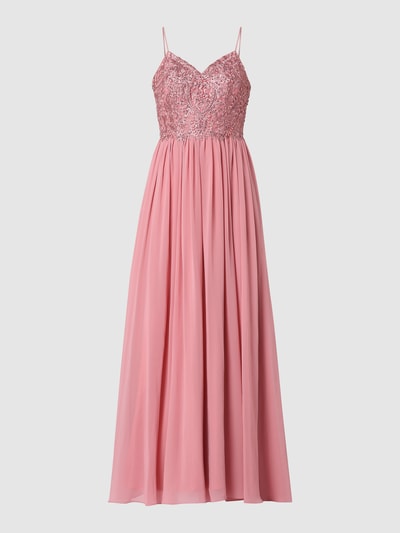 Laona Two-Tone-Abendkleid mit Zierperlen  Rose 2