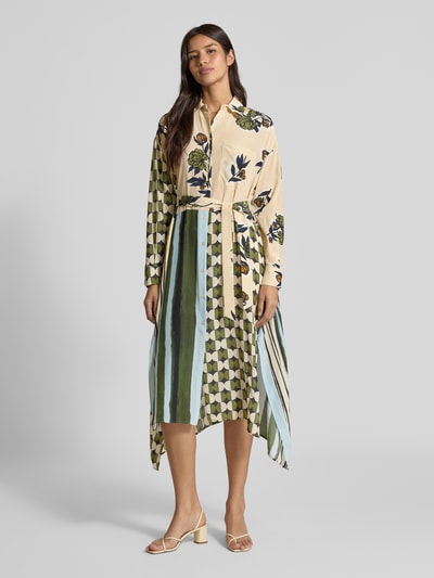 Weekend Max Mara Tailliertes Blusenkleid aus reiner Seide Modell 'PASSO' Beige 4