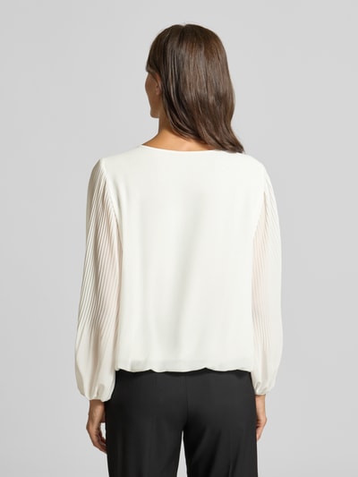 ZABAIONE Blouse met lange mouwen en V-hals Offwhite - 5