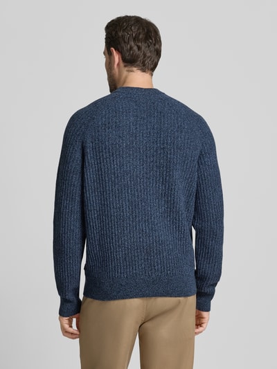 BOSS Orange Regular fit pullover van wolmix  Rookblauw - 5