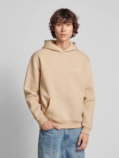 REVIEW Essentials Logo Hoodie Taupe 4