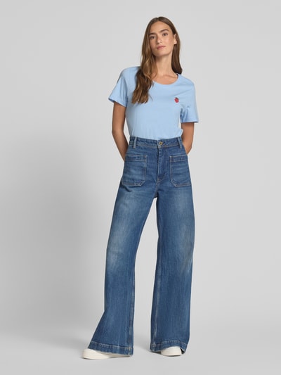 s.Oliver RED LABEL Regular fit T-shirt van puur katoen Bleu - 1