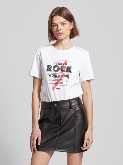 Only T-Shirt mit Motiv-Print Modell 'LUCIA' Weiss 4