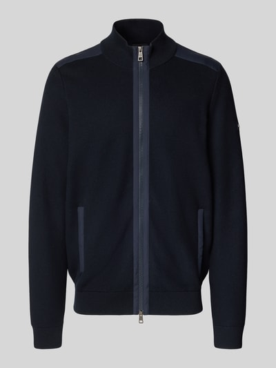 bugatti Gebreid vest met opstaande kraag Marineblauw - 2