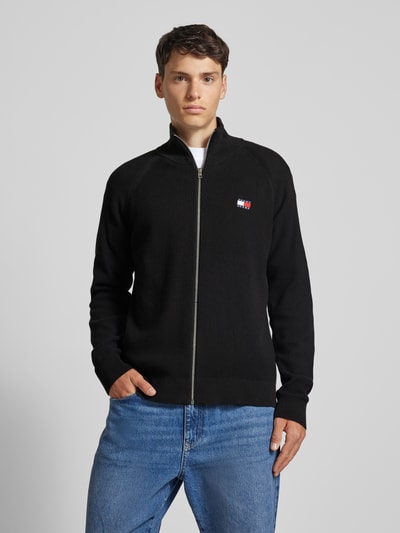 Tommy Jeans Gebreid jack met labelpatch Zwart - 4