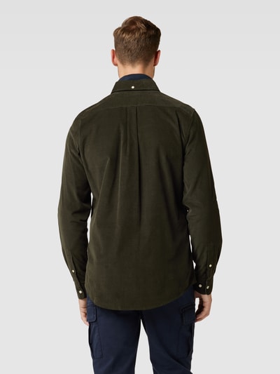 Barbour Cordhemd mit Button-Down-Kragen Modell 'Ramsey' Dunkelgruen 5