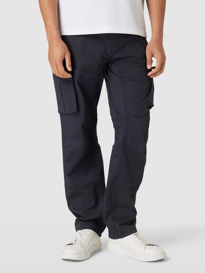 MCNEAL Loose Fit Cargohose in unifarbenem Design Marine 4