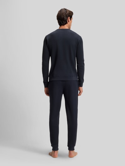 BOSS Regular Fit Sweathose aus Baumwoll-Mix Dunkelblau 5