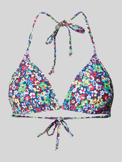 Jake*s Casual Bikinibovenstukje met all-over motief Marineblauw - 1